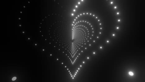 abstract glowing heart tunnel