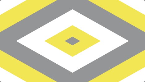 yellow, gray and white zoom rhombuses background. simple motion graphic loop animation