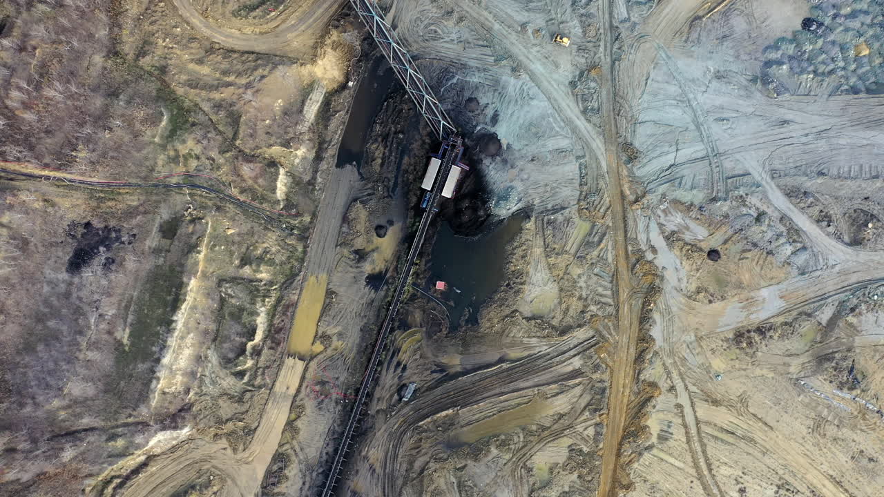 Coal mine  top view in hungary