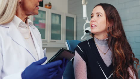 dental consultation with a patient