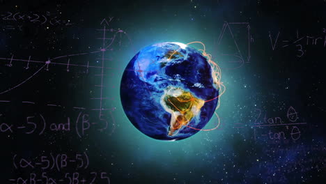 Animación-Del-Procesamiento-De-Datos-Matemáticos-Sobre-El-Mundo