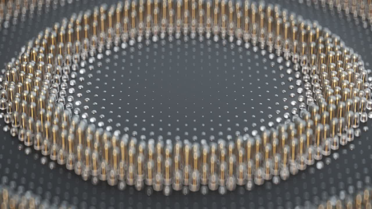 ondulación de conos de vidrio fondo abstracto bucle sin costuras animación de renderizado en 3d