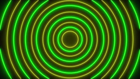 abstract neon circles form an endless tunnel, computer generated. 3d rendering of bright background