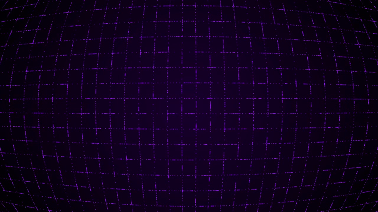 Abstract Purple Digital Grid Background with Fisheye Lens Effect