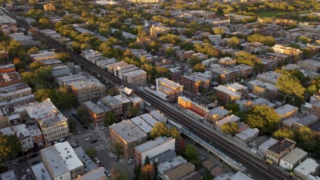 Oktober-Luftdrohnenaufnahmen-Chicago,-Illinois