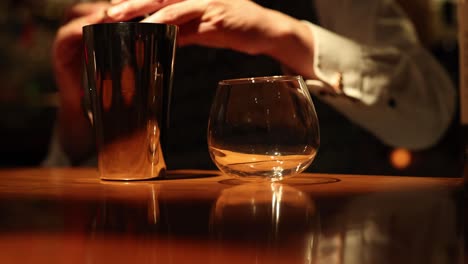 sequence of pouring a beverage into a glass