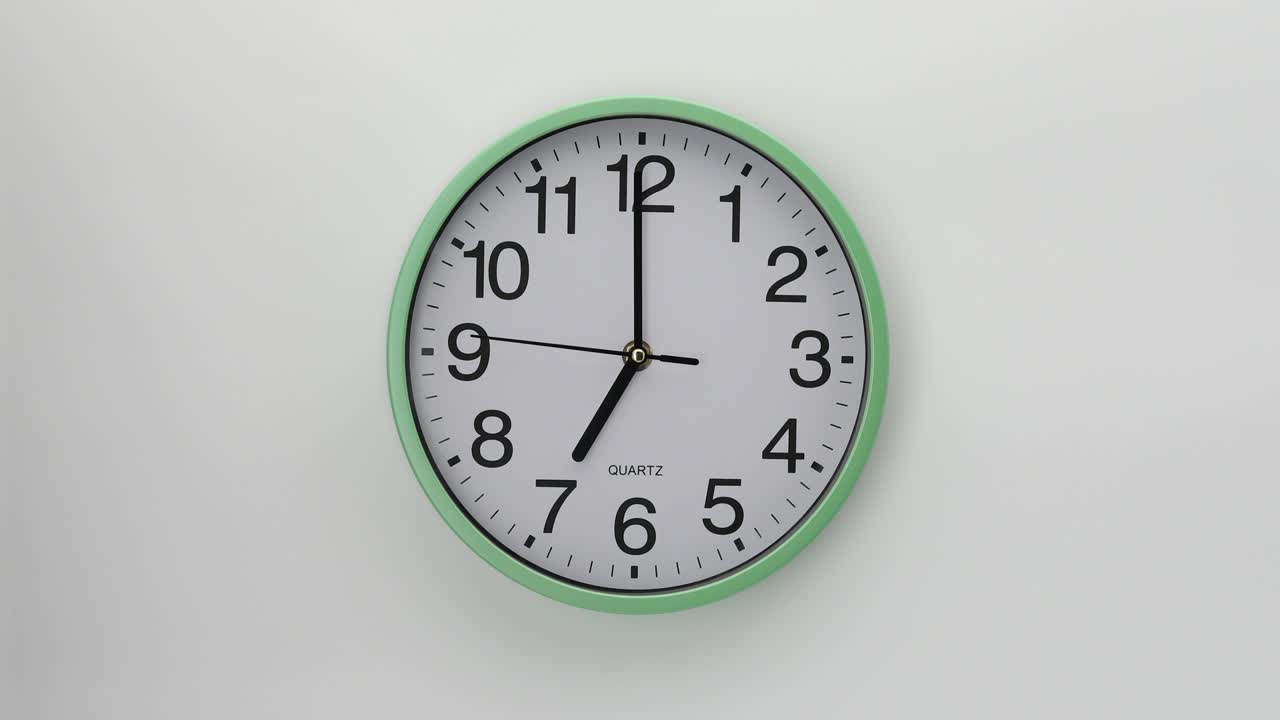 Quartz wall clock on a white background. One of the wall clock series.