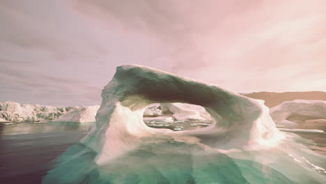 iceberg arch in the arctic