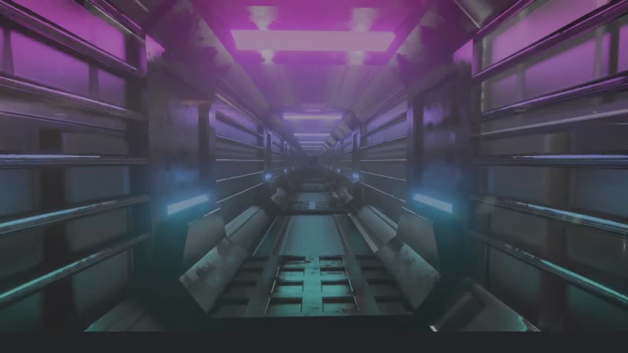 animación del éxito y los principios de liderazgo texto de formación de la persona icono, moviéndose en el túnel futurista