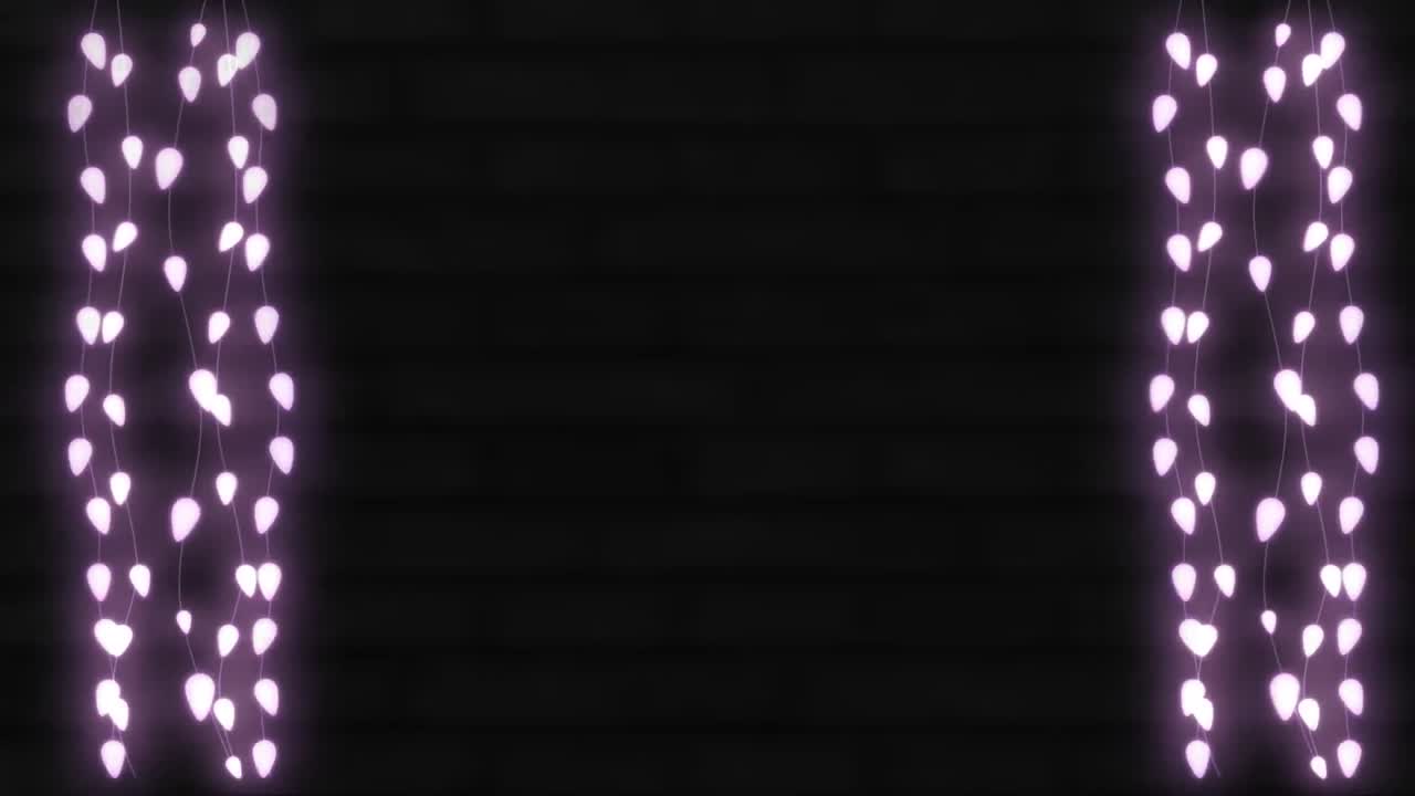 크리스마스 장식 의 애니메이션 복사 공간 을 가진 요정 빛