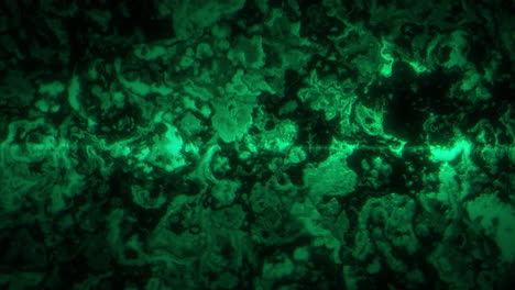 animación de patrones fractales de fluido de vidrio abstracto en movimiento lento verde