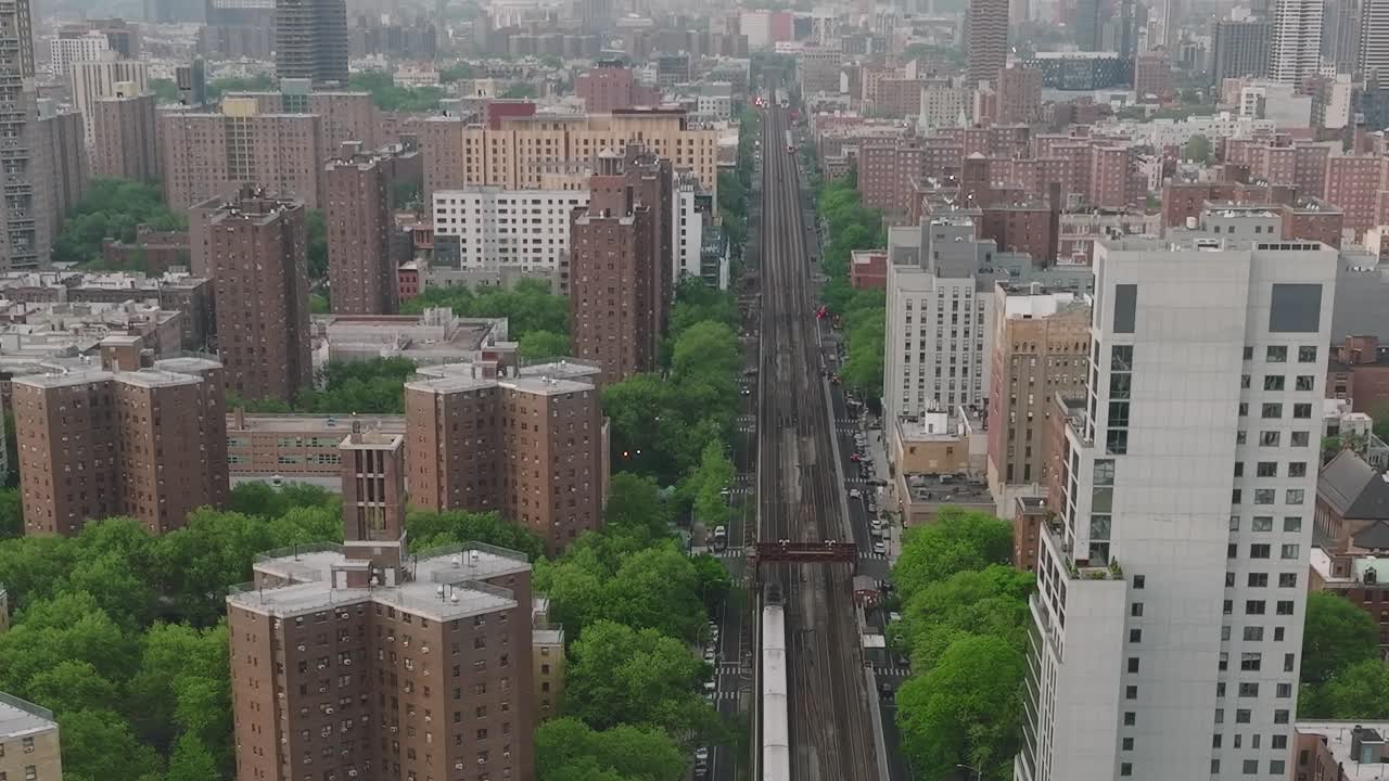 Above Manhattan Street Traffic and Yellow Cabs