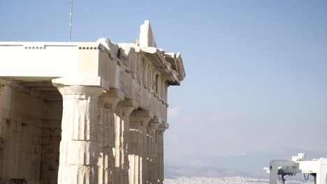 close-up shot of the world's most famous acropolis in athens, greece