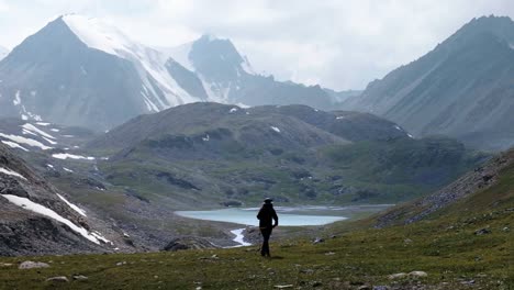 hiking in the beautiful alay-mountains in the osh region of kyrgyzstan