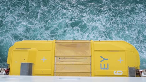 stern of ship sailing in sea