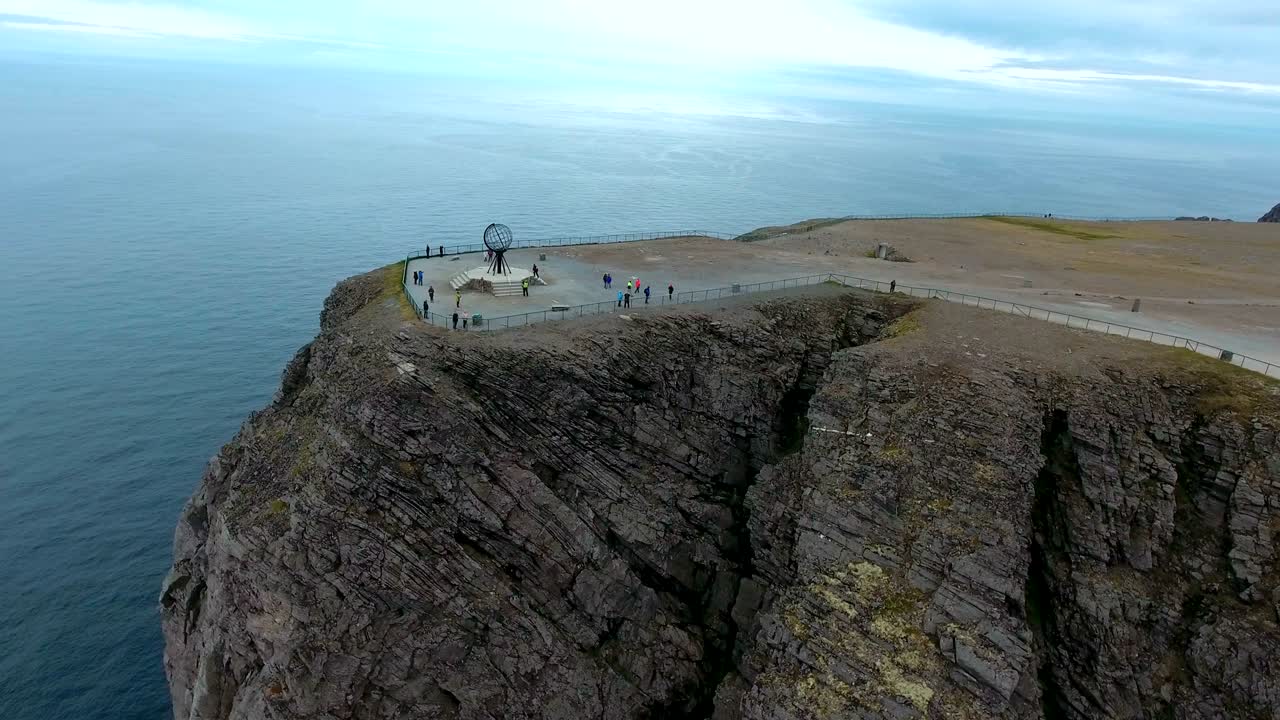 노르웨이 북부의 북쪽 케이프 (nordkapp).