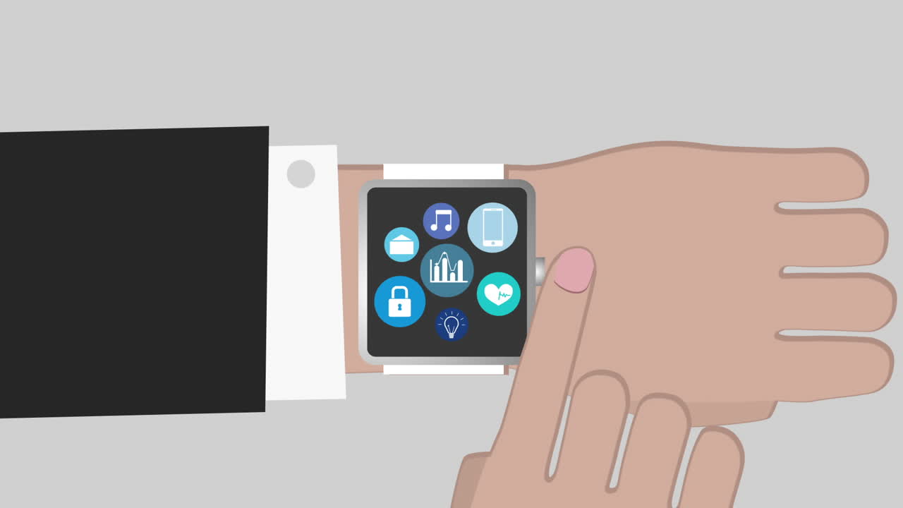 Smartwatch concept with icons