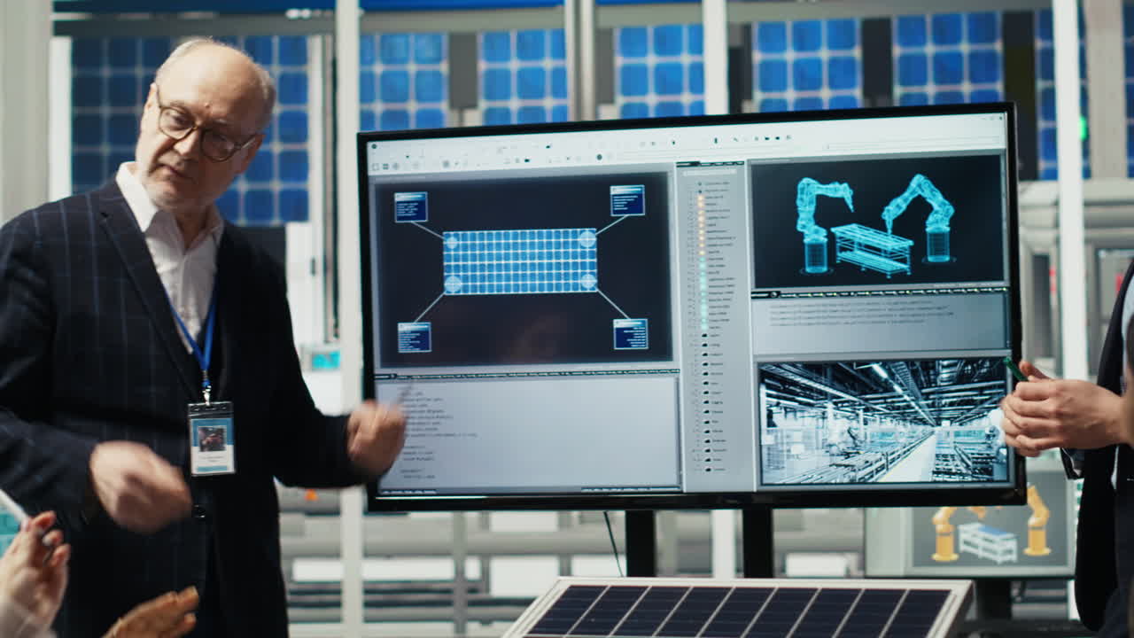 Executives And Investors In Photovoltaics Plant Analyzing Market Trends