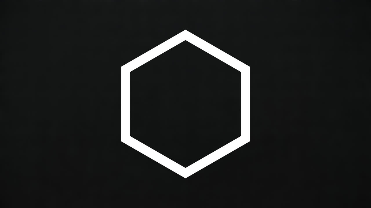 검은색 배경에서 움직이는  ⁇ 색 모양의 애니메이션