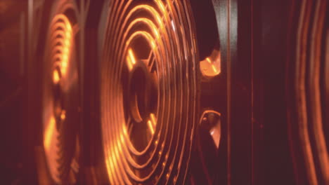 close-up of industrial fans