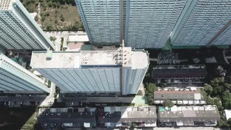 Aerial View of Apartment Complex and Surrounding Buildings