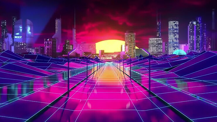 Cyberpunk City Sunset