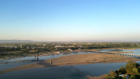 narmada river drone view in madhya pradesh