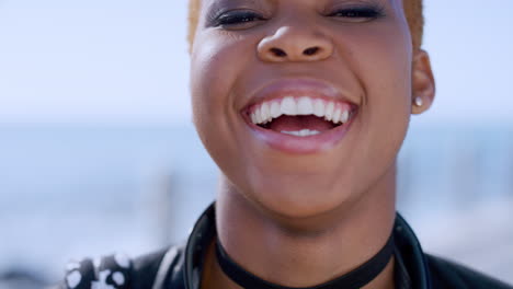 happy woman laughing