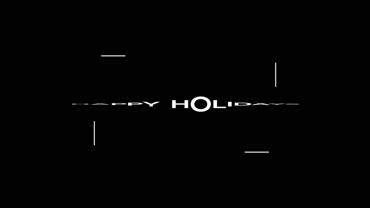 블랙 현대 그라데이션 1에 흰색 프레임에 해피 홀리데이