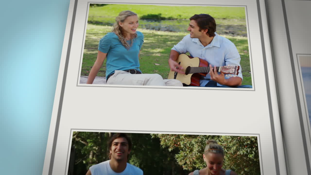 videos de una pareja en un libro