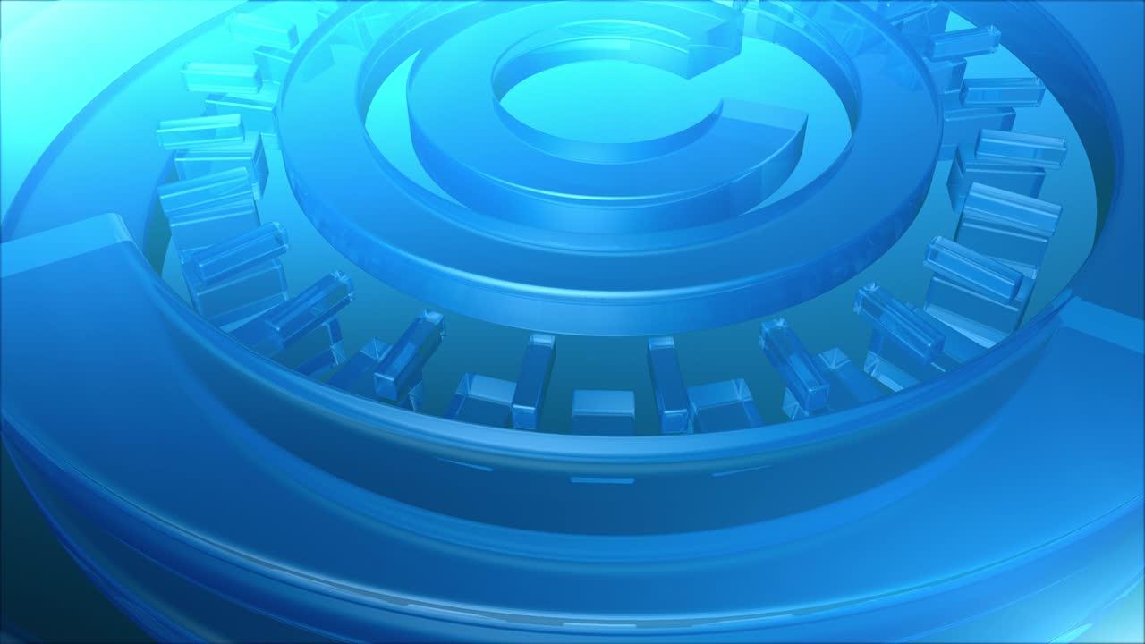 추상적인 파란색 3d 서클 배경