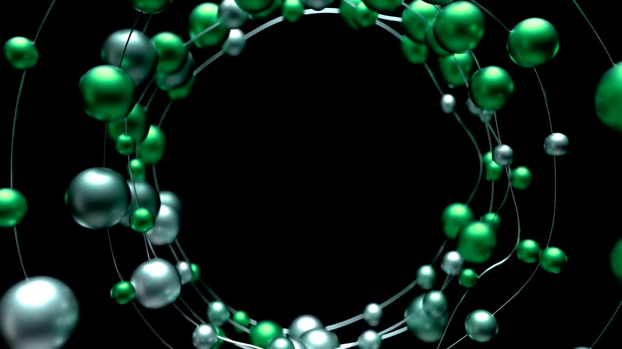 원형 사슬의 4k 추상 분자.
