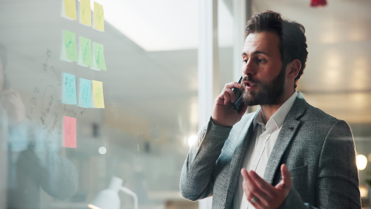 Businessman on the phone in office