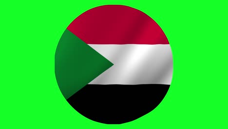 flag of sudan round sudanese flag waving in air, 4k uhd