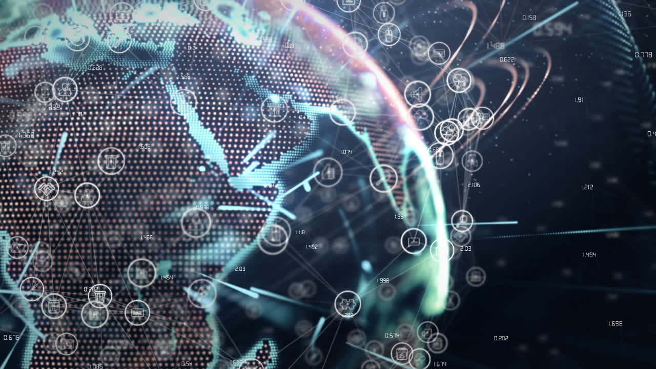 Digital animation with earth