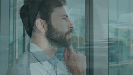 animación de las estadísticas y el procesamiento de datos sobre empresario