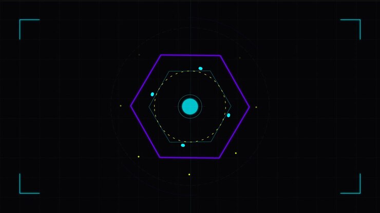 Abstract Digital Hexagon HUD Interface Animation