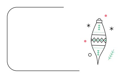 video en 4k de un juguete navideño en estilo doodle sobre un fondo blanco.