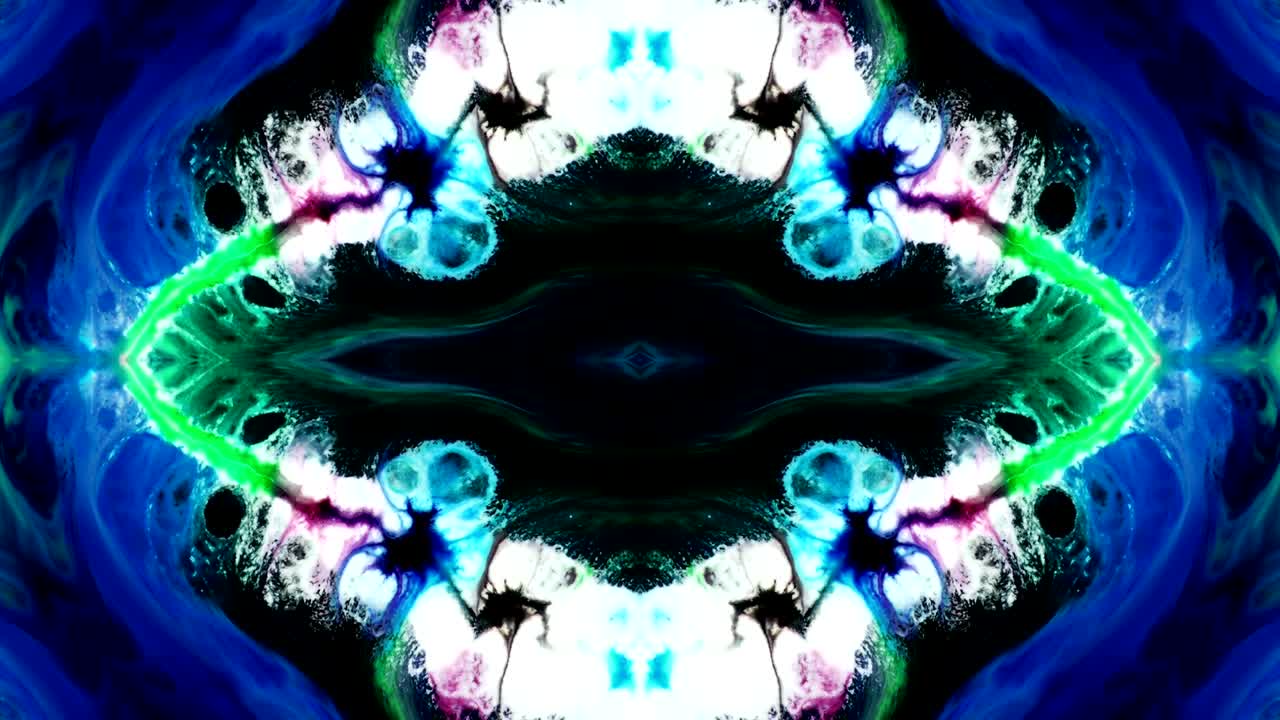 movimiento de caleidoscopio: círculos geométricos y formas de estrellas