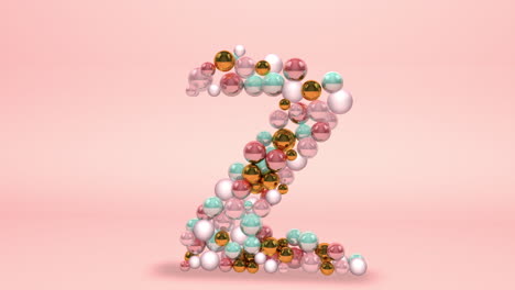 Letter-Z-made-of-beads,-glass-balls,-pastel-pearls,-crystal-jewels-and-gold