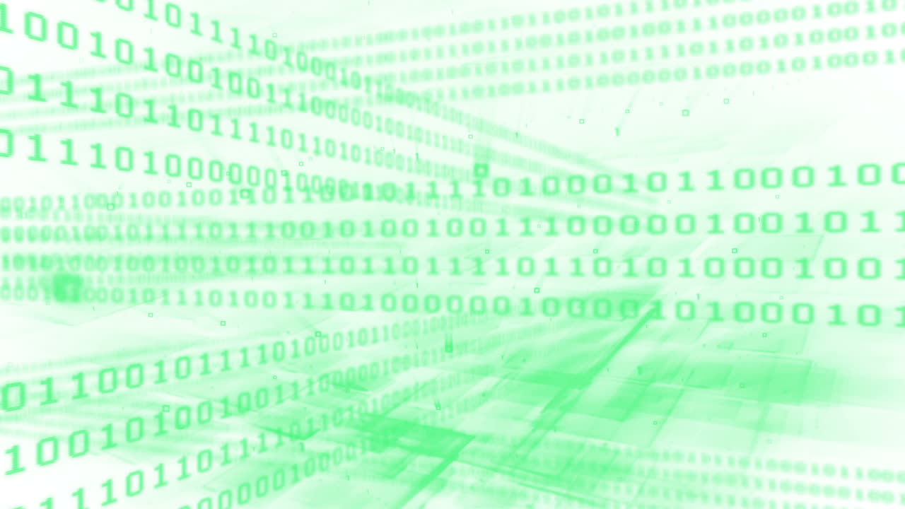 Binary code grid on white background