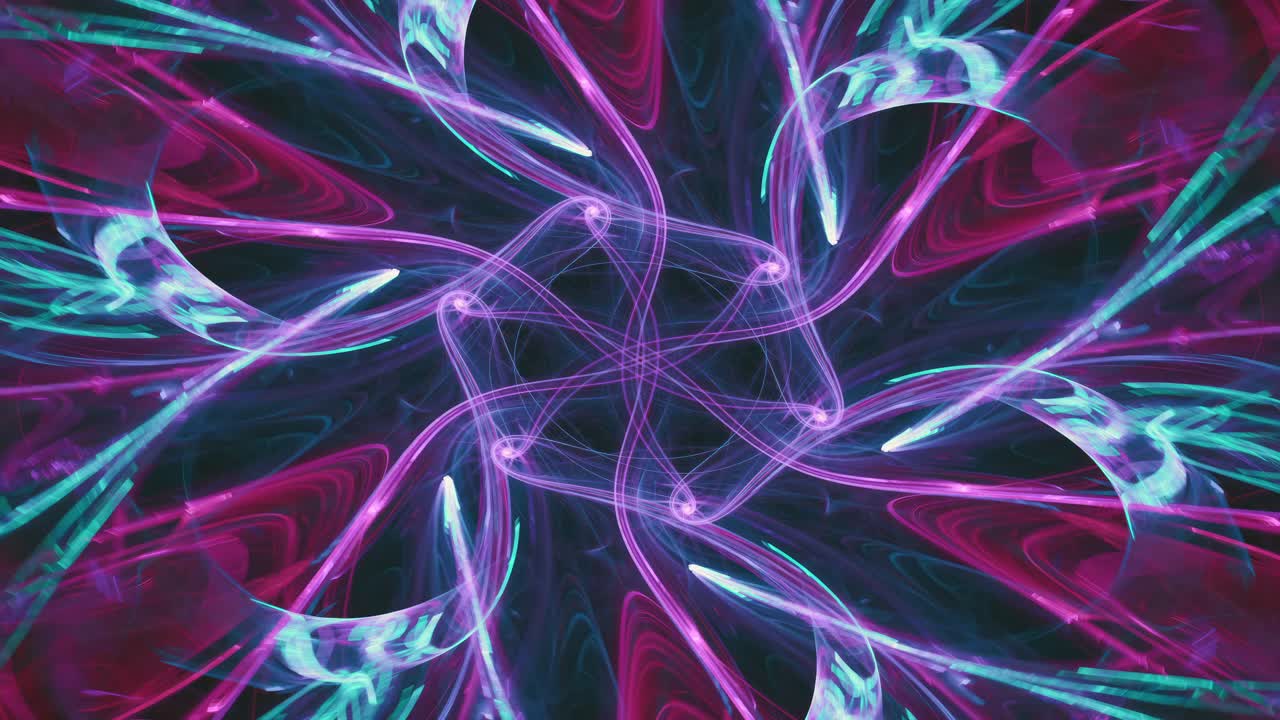 fantasía visual de giros de colores hipnóticos, éxtasis abstracto fractal ciclo sin fin de renovación de la vida y reciclaje de flujo de energía, despertar espiritual, intrincados flujos patrones geométricos de mandala