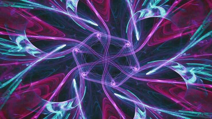Visual fantasy of hypnotic color swirls, fractal abstract ecstasy endless loop of renewing life and recycling energy flow, spiritual awakening, intricate flowing geometric mandala patterns