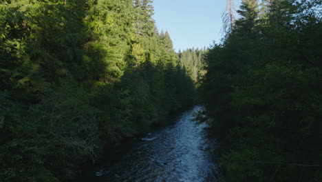 Drone-aerial-of-scenic-pristine-river-in-southern