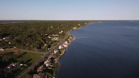 residential area around shinnecock bay long island new york