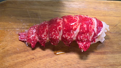 preparing lobster tails