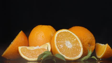 naranjas frescas con vapor fresco.