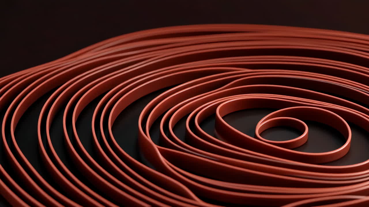 Abstract red spiral coil