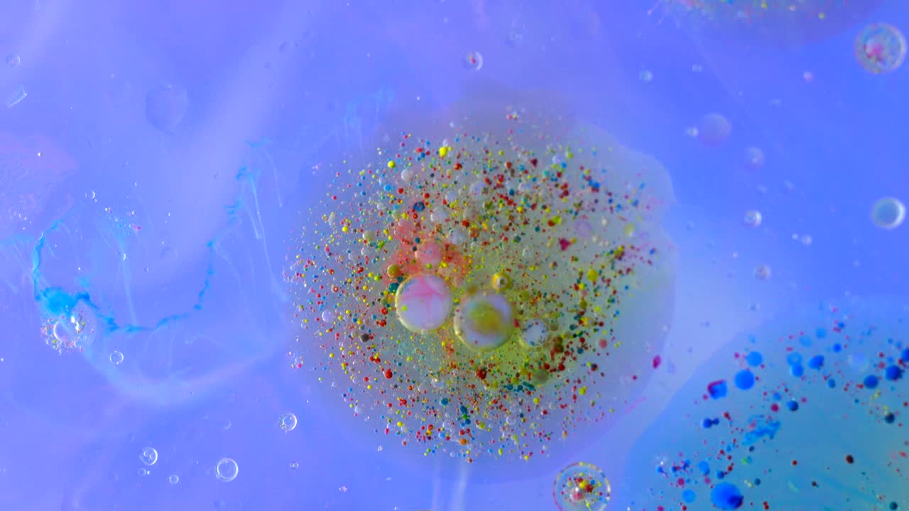 추상적인 색의 기름 거품