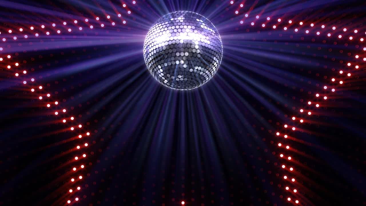 Mirror Ball Disco Lights Club Dance Party Glitter Background